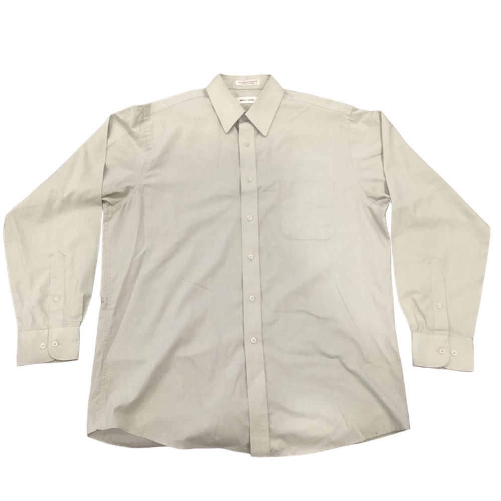 BOGO 🥳 Pierre Cardin green button down long sleeve dress shirt | men’s 16 34/35